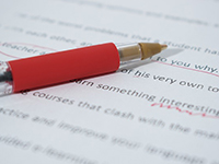 document and red pen